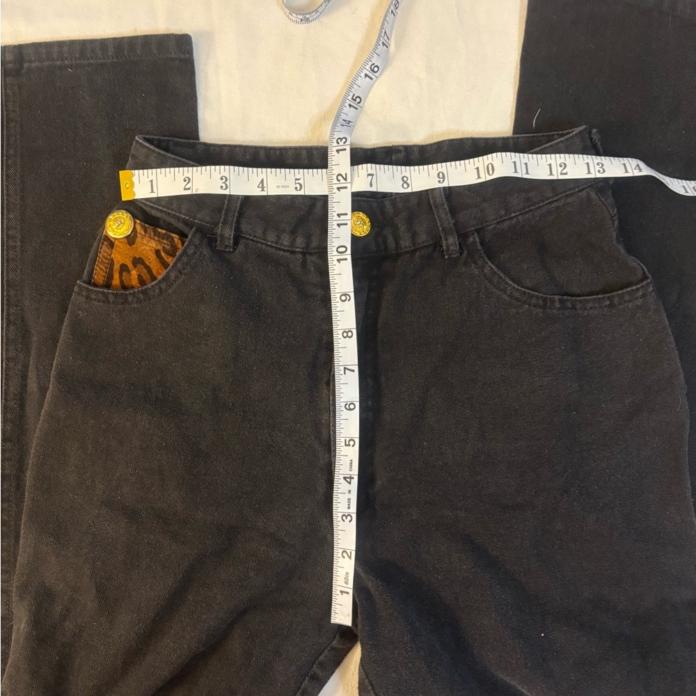 Unique High Waist True Vintage Leopard Gold Chic Pants Xr Jeans - Picture 6 of 13